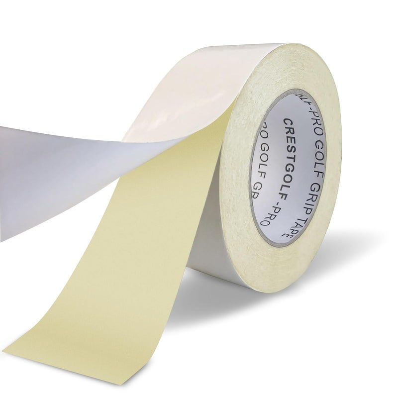Crestgolf Golf Grip Tape Roll 2" x 18 Yards, Premium Solvent Activated Double Sided Adhesive Strips for Regripping Golf Clubs, Upgrade 1.2U Thickened Double Sided Tape - Image 1